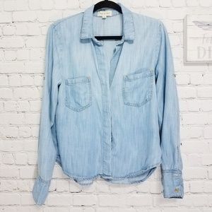 Anthropologie | Cloth & Stone Chambray Top | M